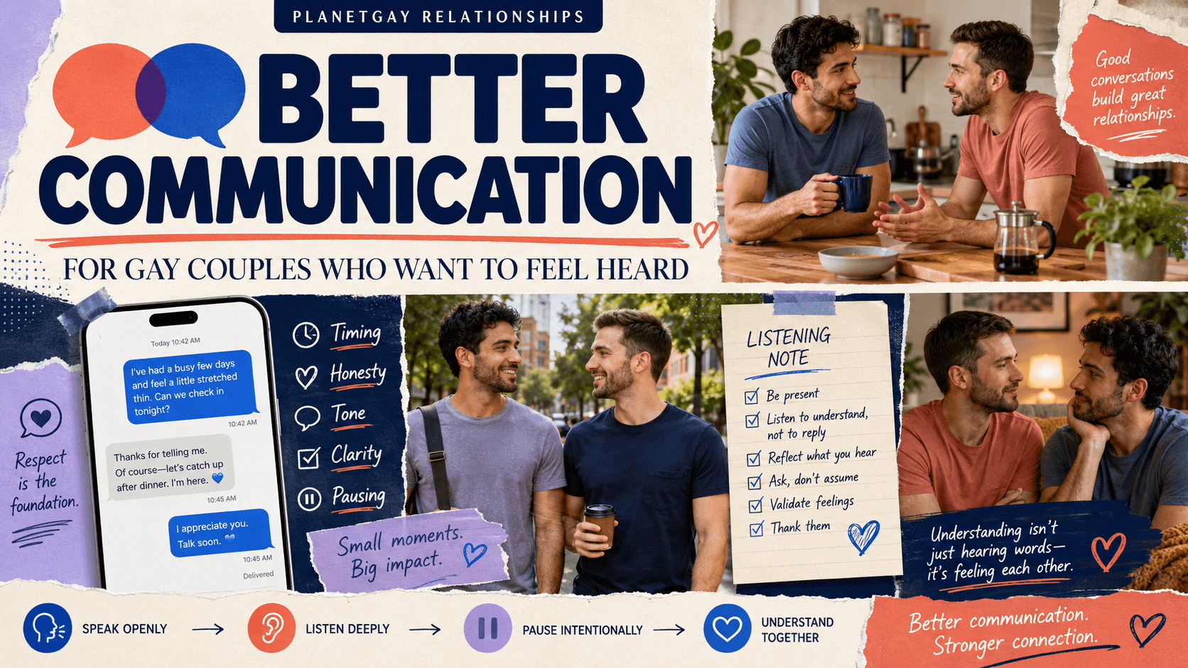 An editorial illustration for Better Communication for Gay Couples