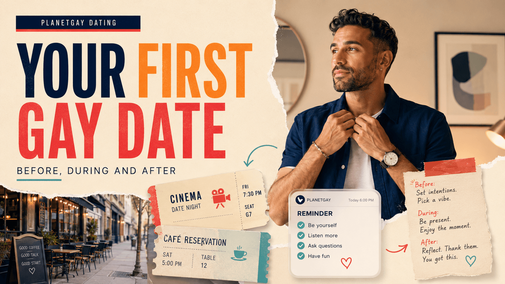 Editorial guide to your first gay date.
