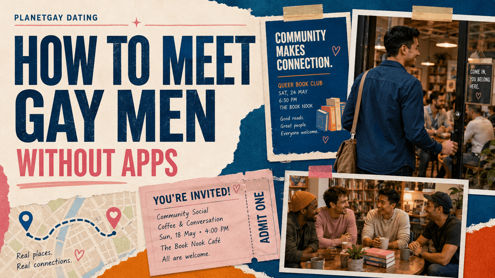 Guide to meeting gay men offline, without dating apps.