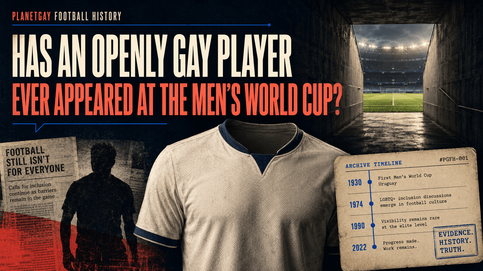Has an openly gay player appeared at the Men's World Cup?