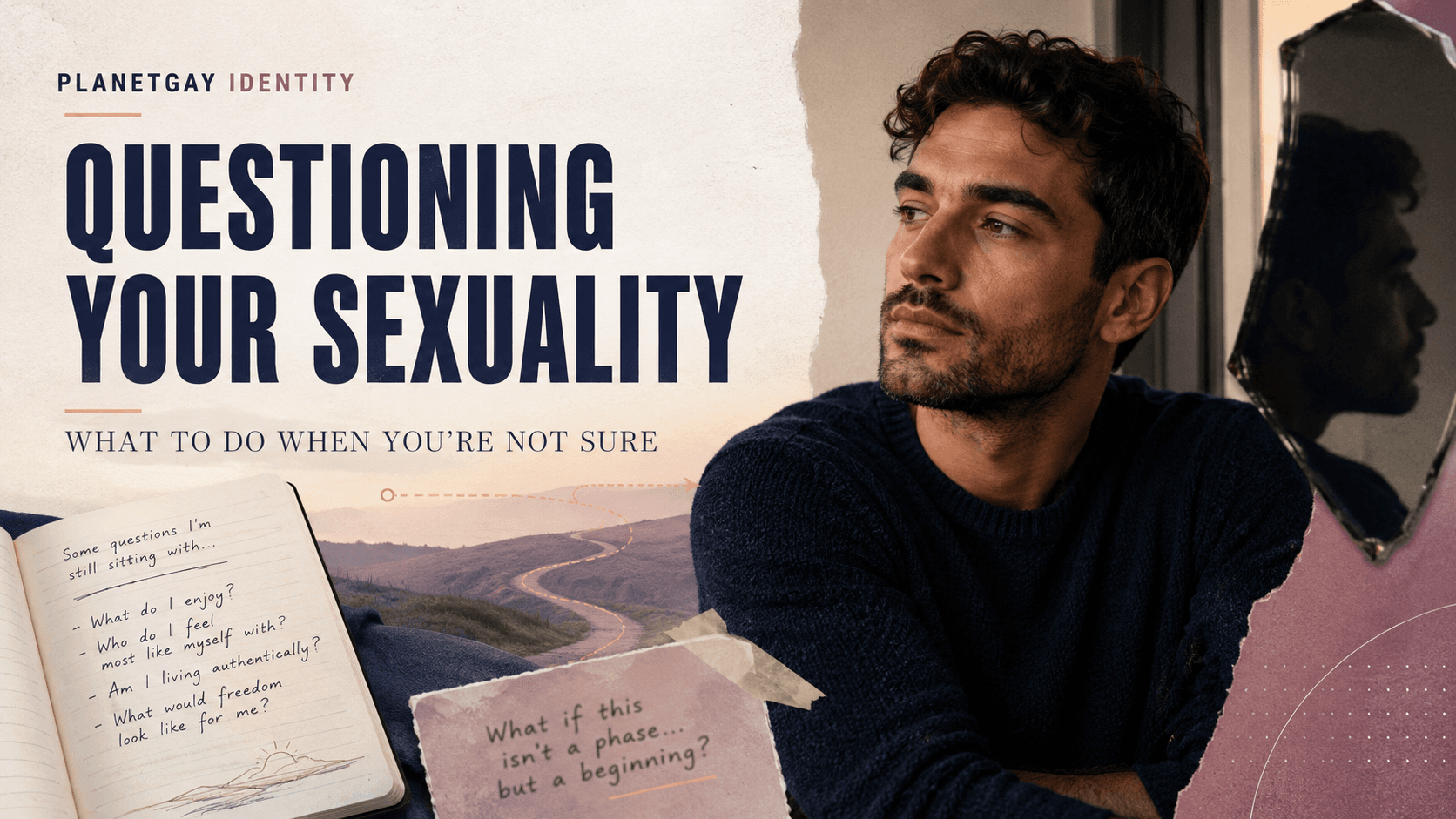 Editorial artwork for questioning your sexuality.