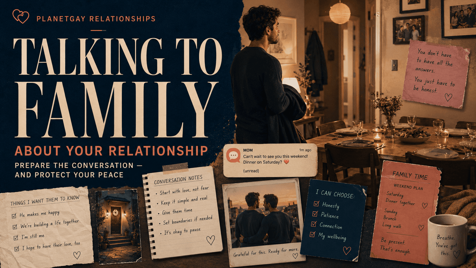 An editorial illustration for Talking to Family About Your Same-Sex Relationship