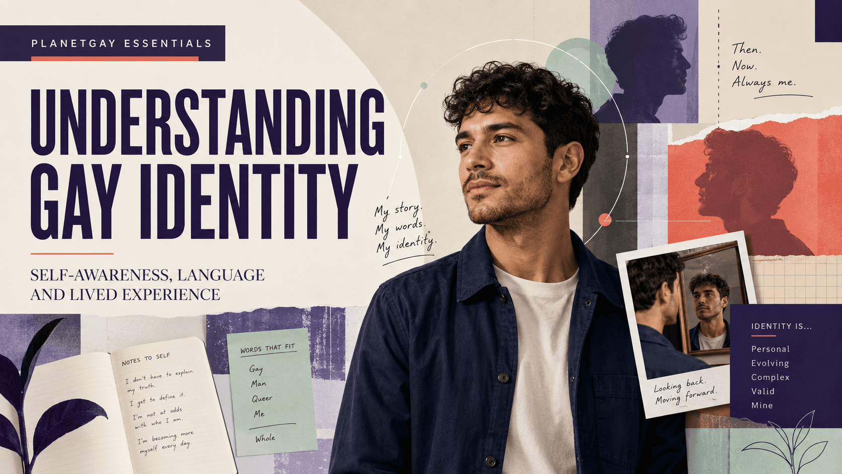 An editorial illustration for Understanding Gay Identity: Attraction, Labels and Lived Experience